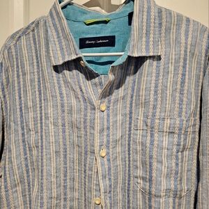 Tommy Bahamas mens linen cotton blend button down XL EToo